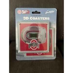 Ohio State Buckeyes Ohio Stadium 3D Coasters (2 Pack) by You The Fan 4"x4" NEW